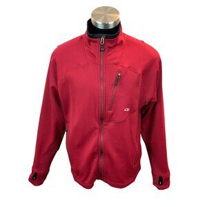 Outdoor Research Softshell Fleece Lined Jacket Mens Large Red